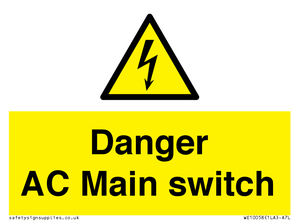 Danger AC Main switch 